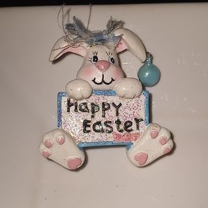 Vintage Easter Bunny Rabbit Jingle Bell Brooch Pin